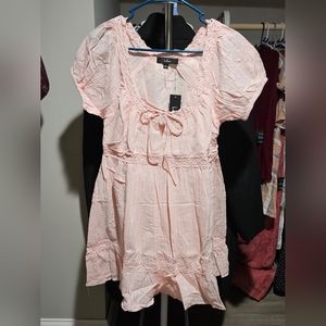#18 Lulus Blush Boho Mini Dress